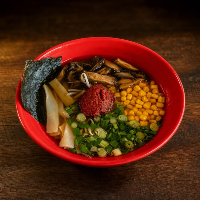 Spicy Miso Garden Ramen / 香辣味噌田园拉面.