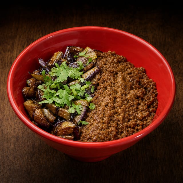 Soul Rice with Pork / 滷肉燒茄飯.