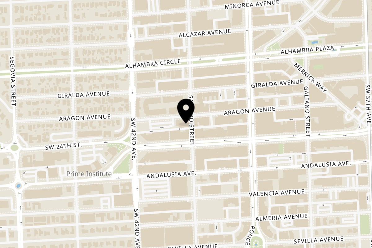 Map showing the location of Ichimi Coral Gables on 2330 Salzedo St in Coral Gables